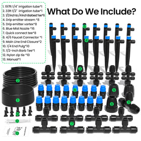 MIXC plant watering accessories fit lawns, patios, and greenhouses