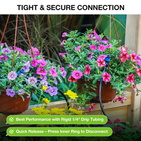 MIXC Quick Connector Drip Emitters clog-resistant: durable irrigation performance