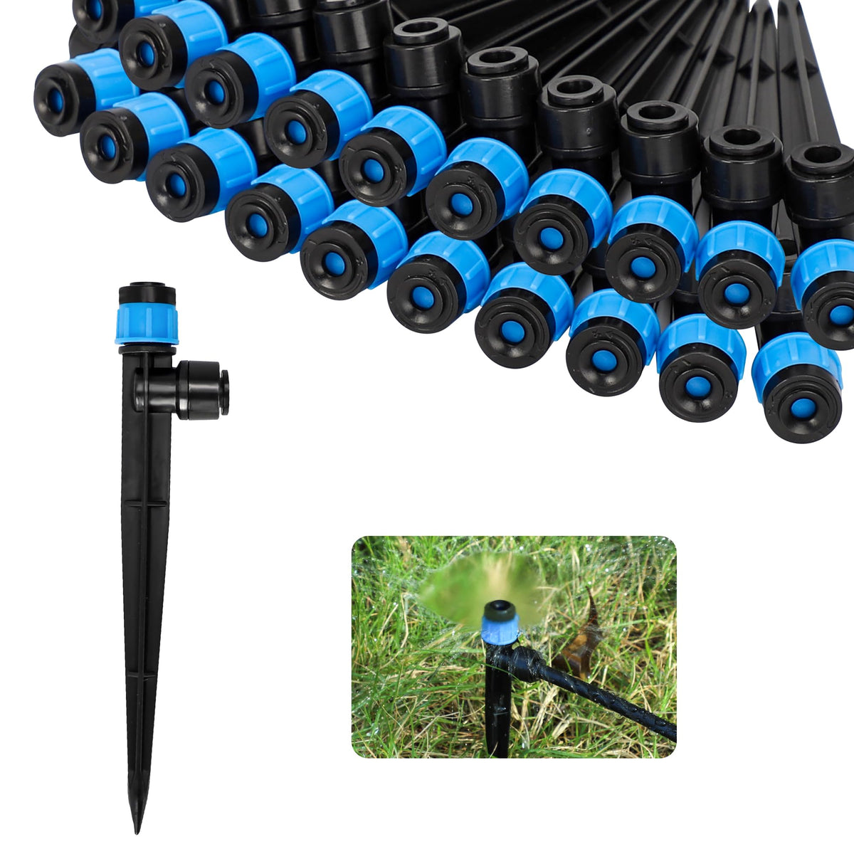 MIXC Quick Connector Drip Emitters installation: tool-free setup for quick irrigation