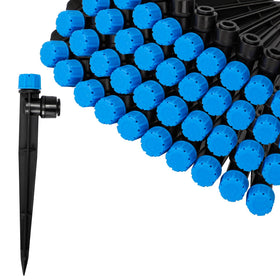 MIXC quick-connector-emitter-installation shows easy tool-free setup for gardeners.