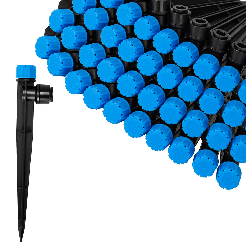 MIXC quick-connector-emitter-installation shows easy tool-free setup for gardeners.