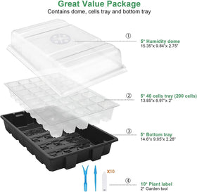 Mixc seed starter kit includes labels for quick seed tracking.