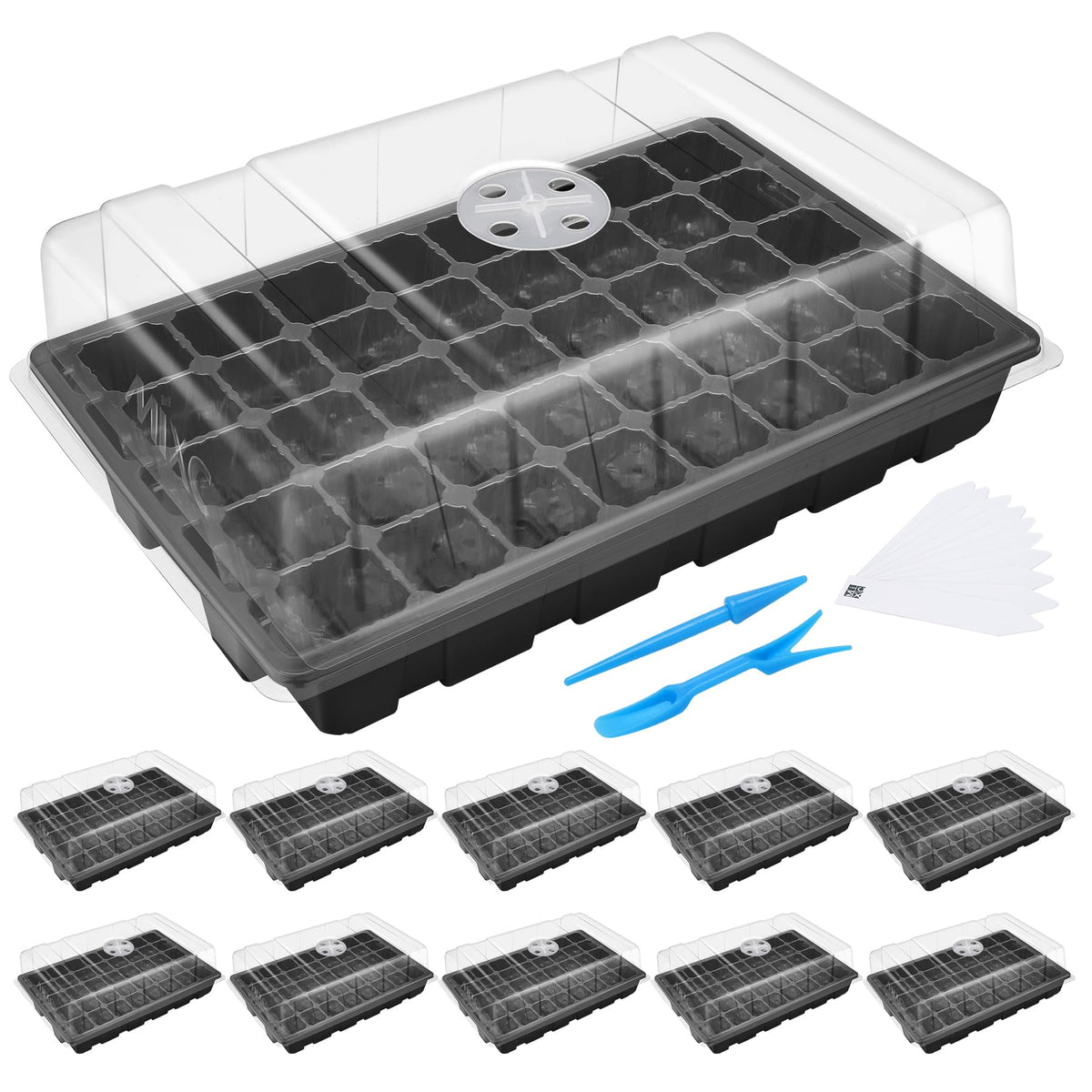 MIXC seed starter tray showing a 40-cell grid for organized germination