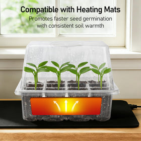MIXC seed starter tray compatible with heat mats for indoor growing