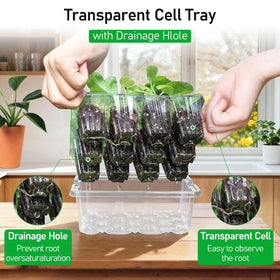 MIXC adjustable vent dome on seed starter tray for airflow management