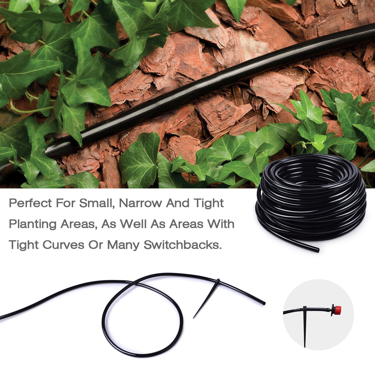 Mixc small bed micro-watering use for tight spaces.