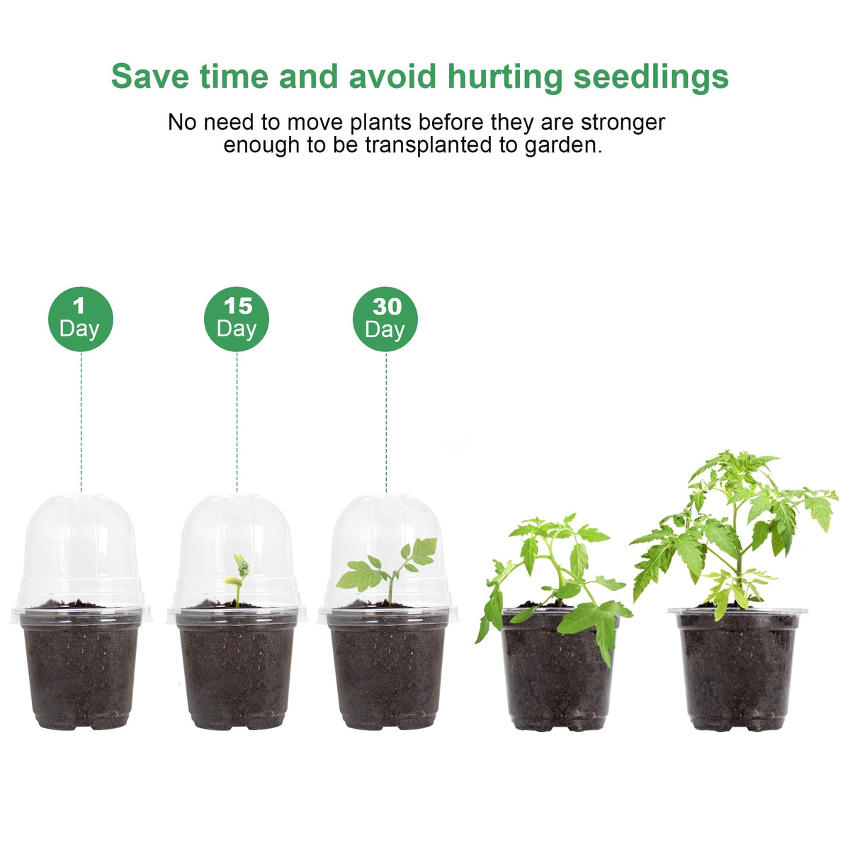 MIXC stackable lightweight pots save space during propagation.