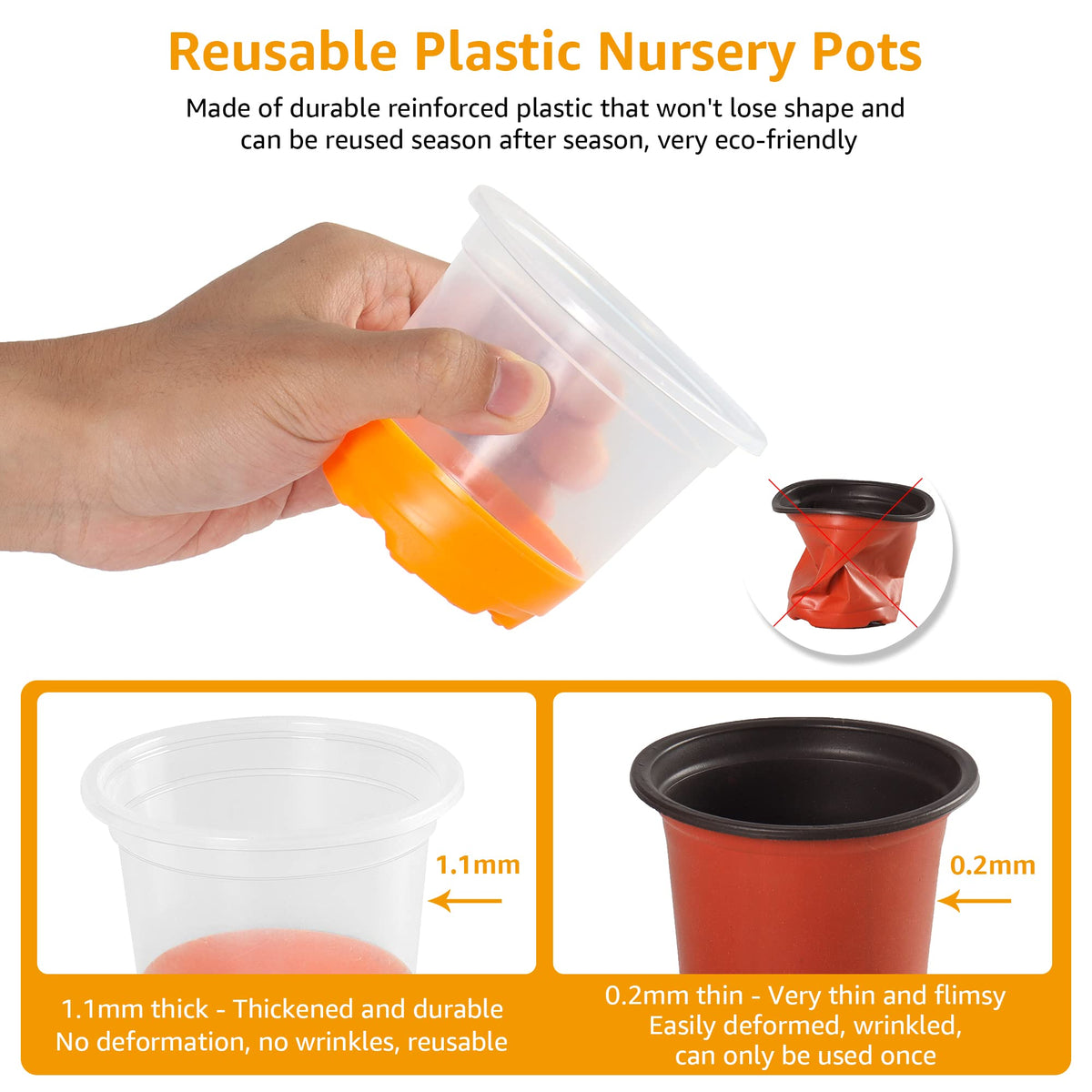 MIXC 30-pack of reusable pots supports multiple propagation runs.