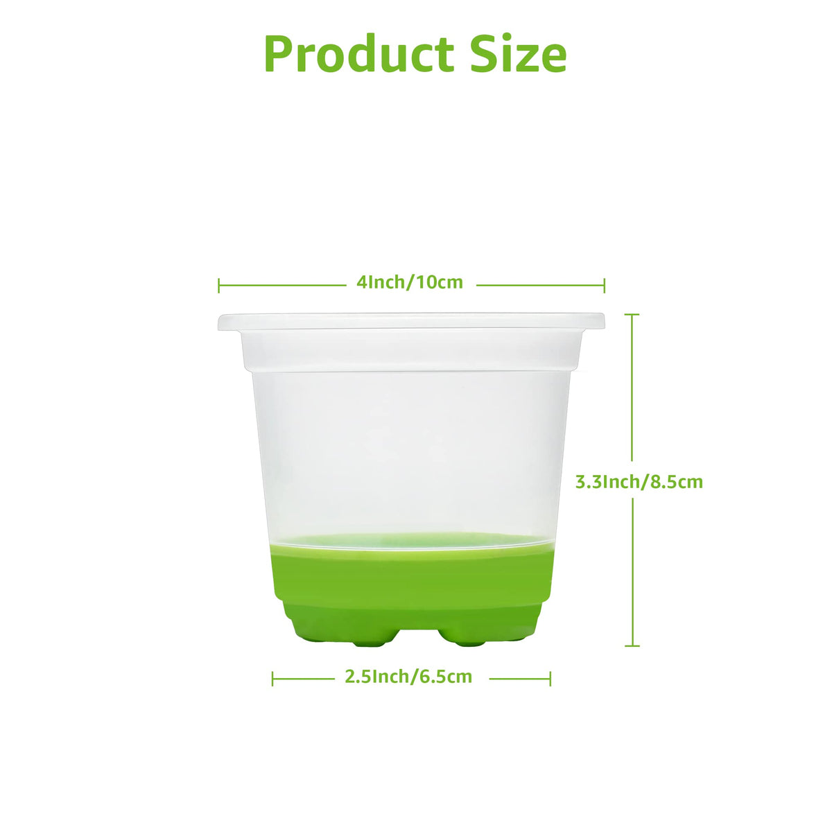 MIXC transparent nursery pot with root observation walls for monitoring moisture