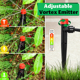 MIXC universal-fit emitter works with all 1/4-inch tubing types.