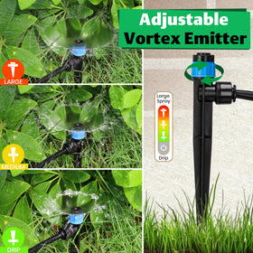 MIXC universal tubing-fit emitter compatible with common quarter-inch lines