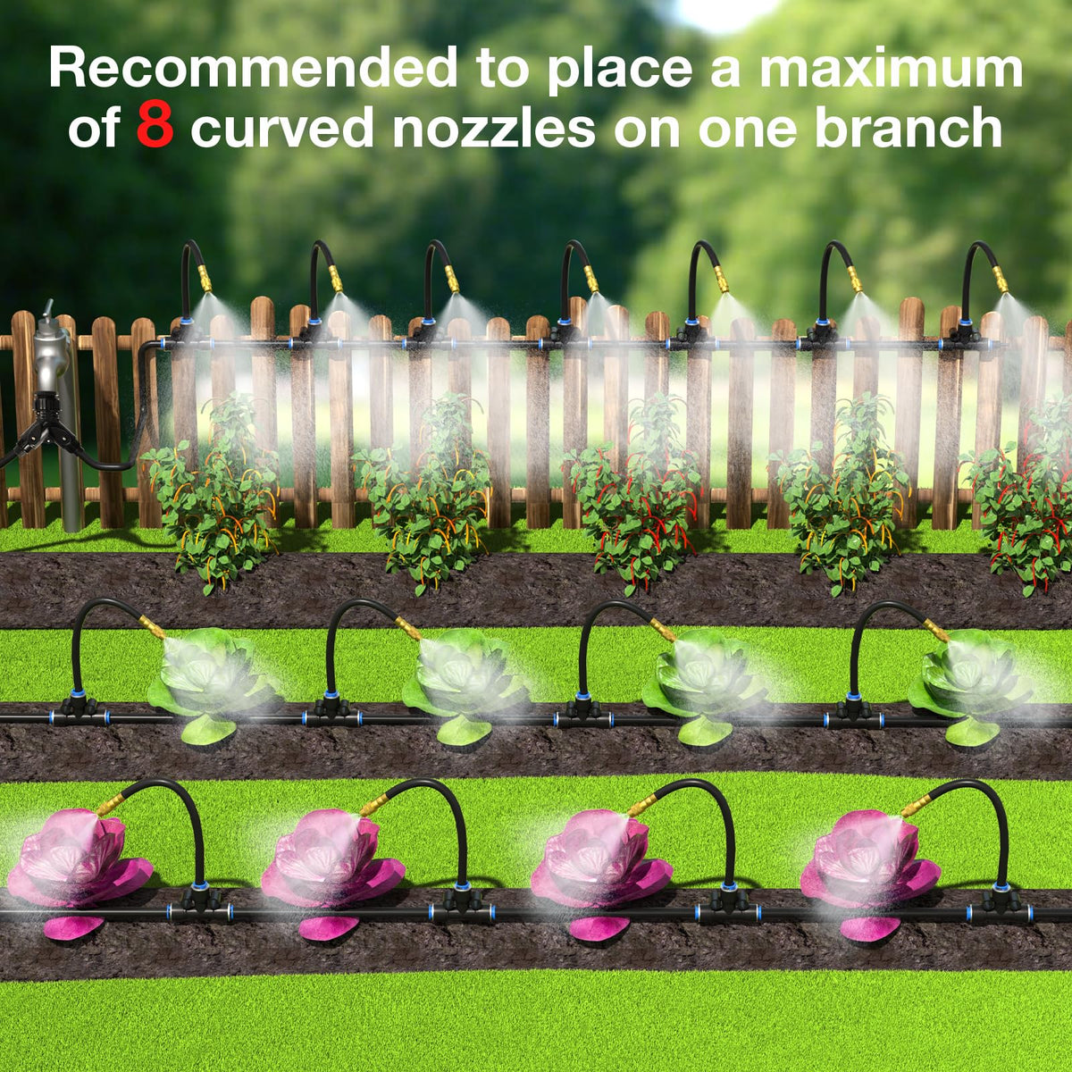 MIXC US-standard 1/4 inch size ensures compatibility with common hoses.