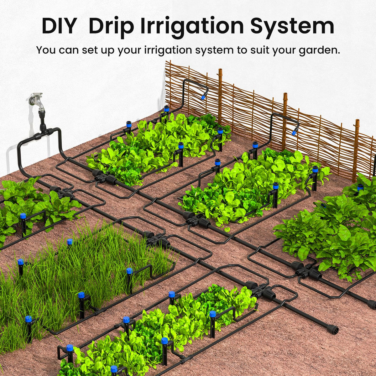 MIXC vortex emitters deliver targeted irrigation for diverse beds