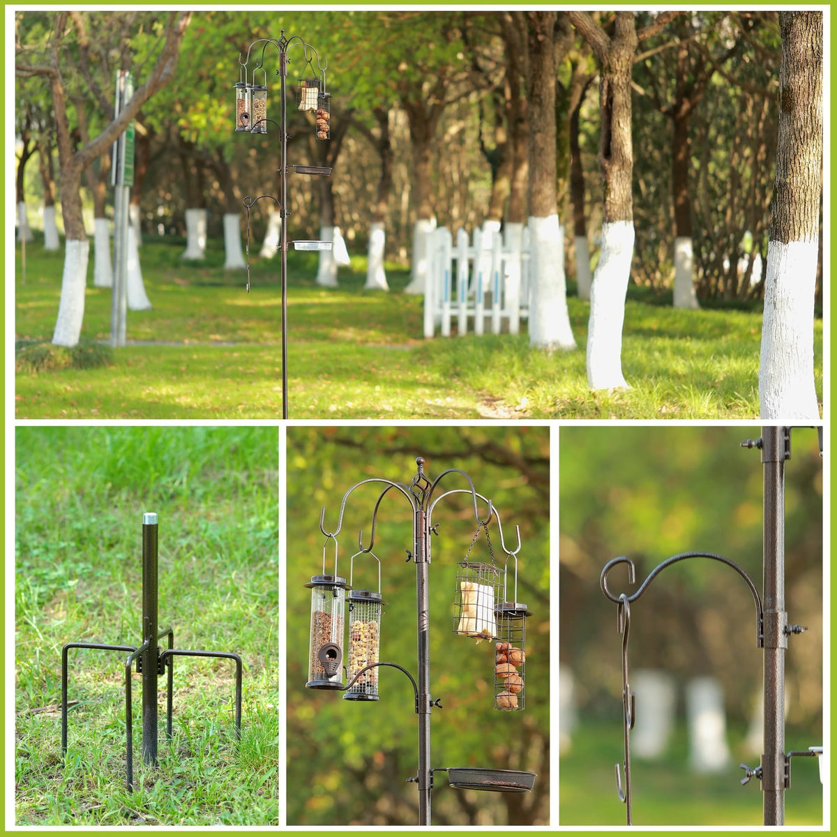 MIXXIDEA adjustable pole 94 inches tall for elevated feeding