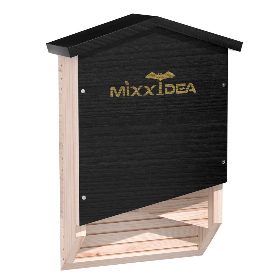 MIXXIDEA bat house exterior shows a double-chamber roosting design for stable habitation.