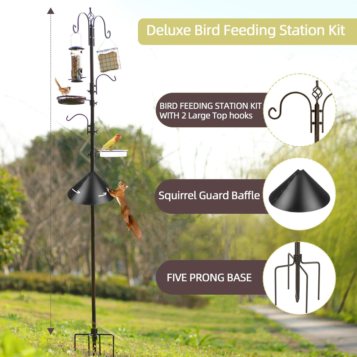 MIXXIDEA Bird Bath Tray invites bathing visitors and longer visits