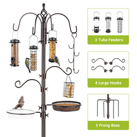 MIXXIDEA bird feeder station fruit hook to attract diverse species