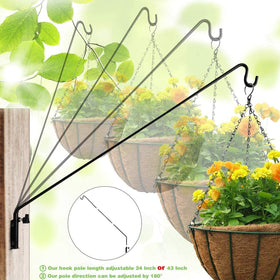 MIXXIDEA rust-resistant black powder-coated bracket secures bird feeders on fences.