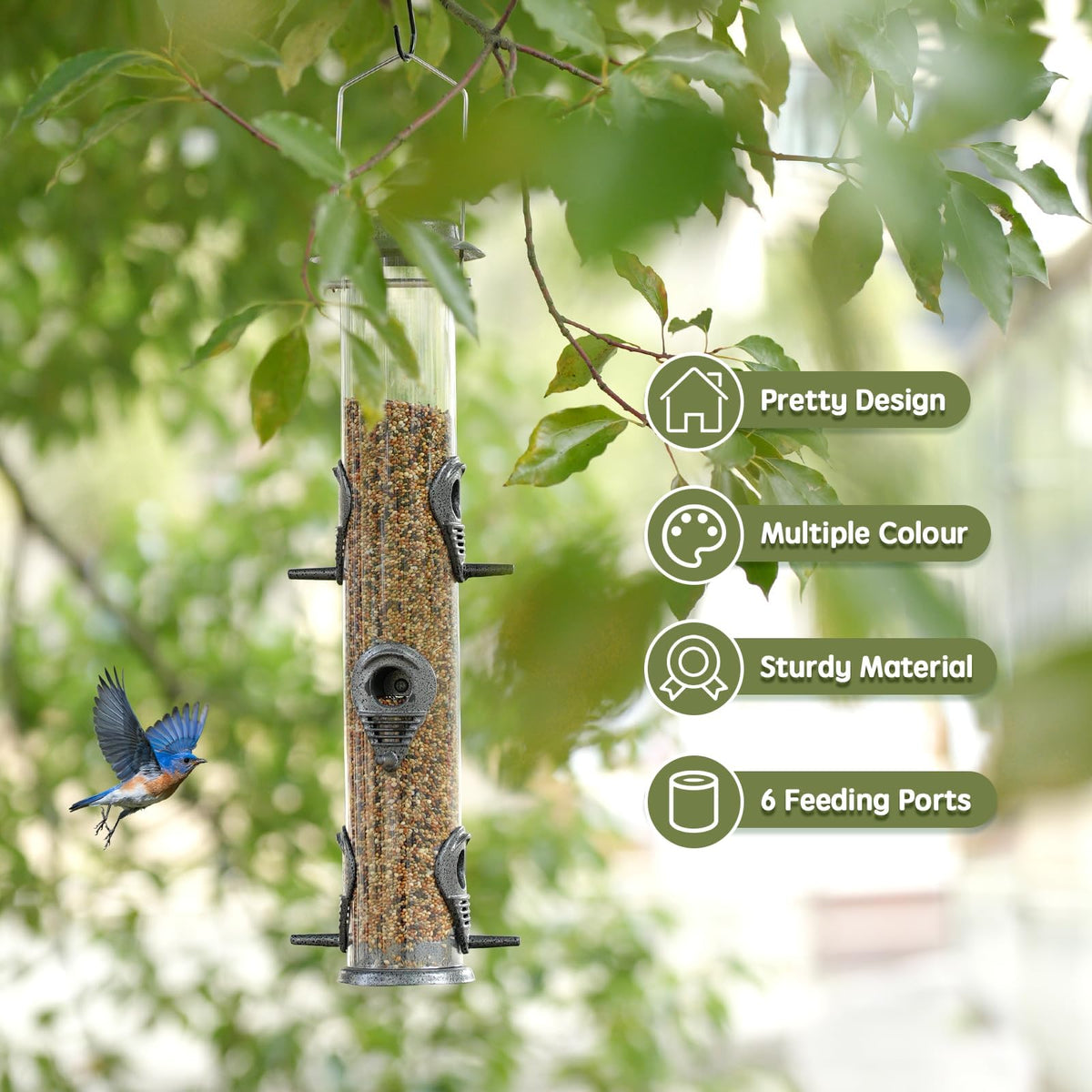 MIXXIDEA clear seed compartment helps monitor supply at a glance.