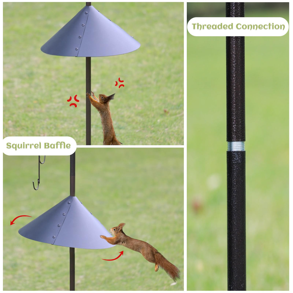 MIXXIDEA Deluxe Bird Feeding Station bath tray provides water for birds.
