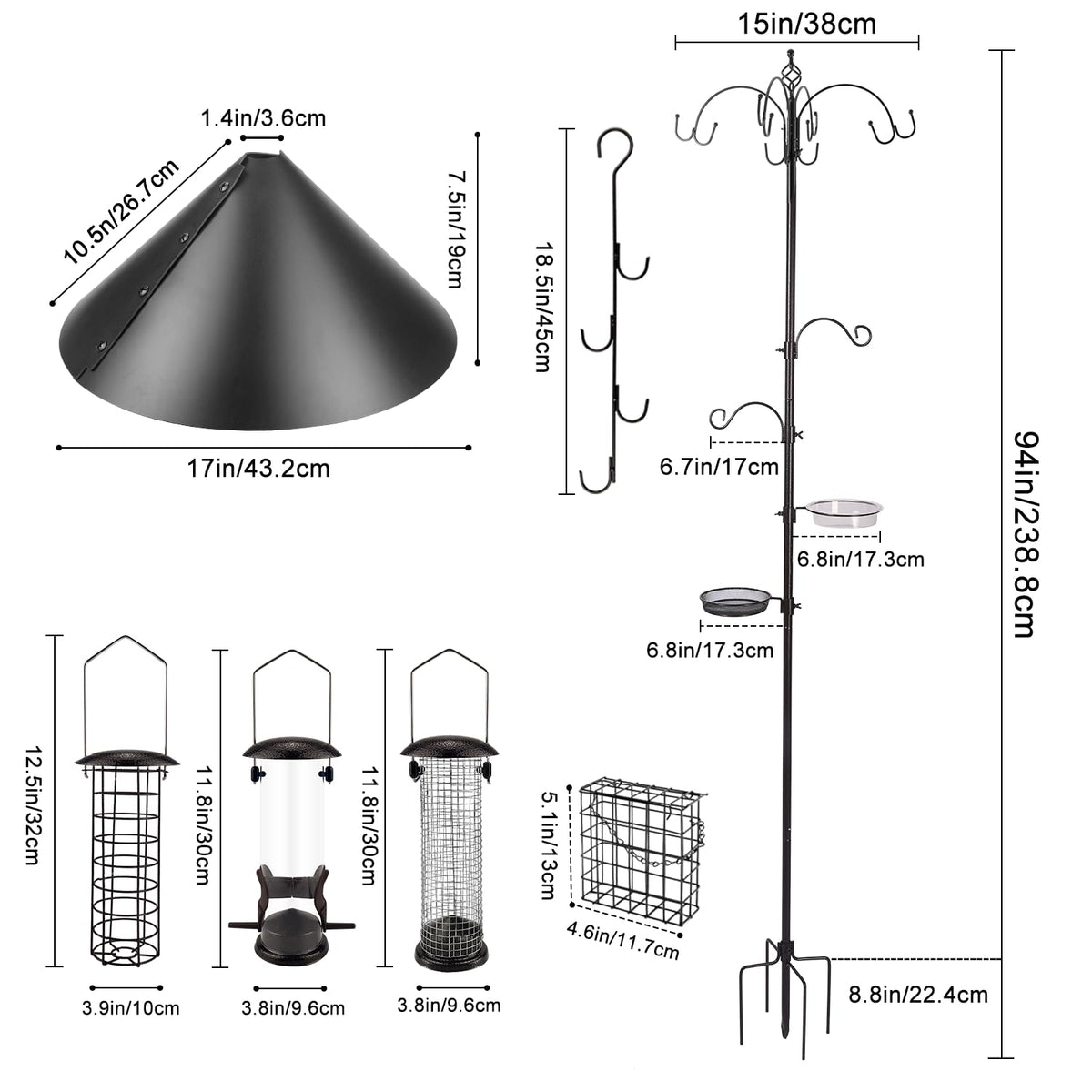 MIXXIDEA Deluxe Bird Feeding Station planter hanger compatibility enhances decor.