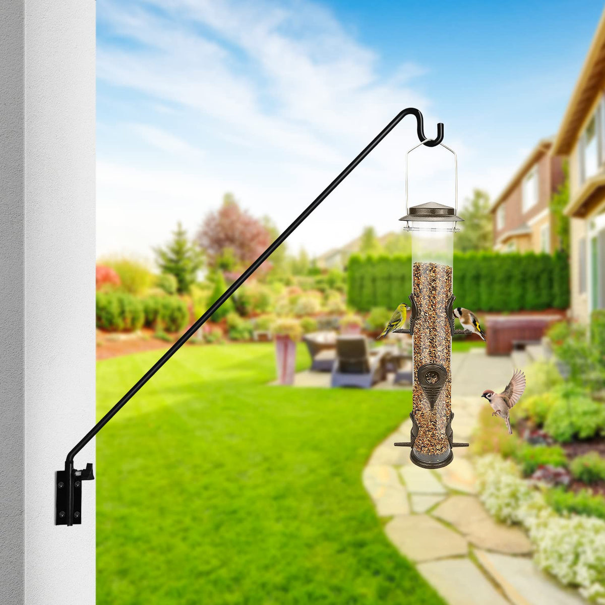 MIXXIDEA easy-install screws included for quick mounting on walls or posts