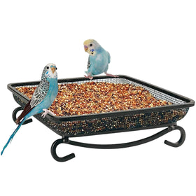 MIXXIDEA ground bird feeder tray mesh-seed promotes dry seeds for wild birds