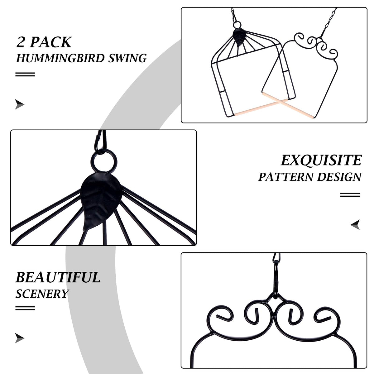 MIXXIDEA hummingbird swing installed outdoors enhances patio décor