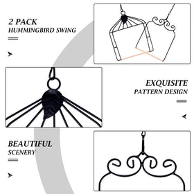 MIXXIDEA hummingbird swing installed outdoors enhances patio décor