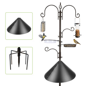 MIXXIDEA Metal Pole Stand blends outdoor decor with sturdy construction