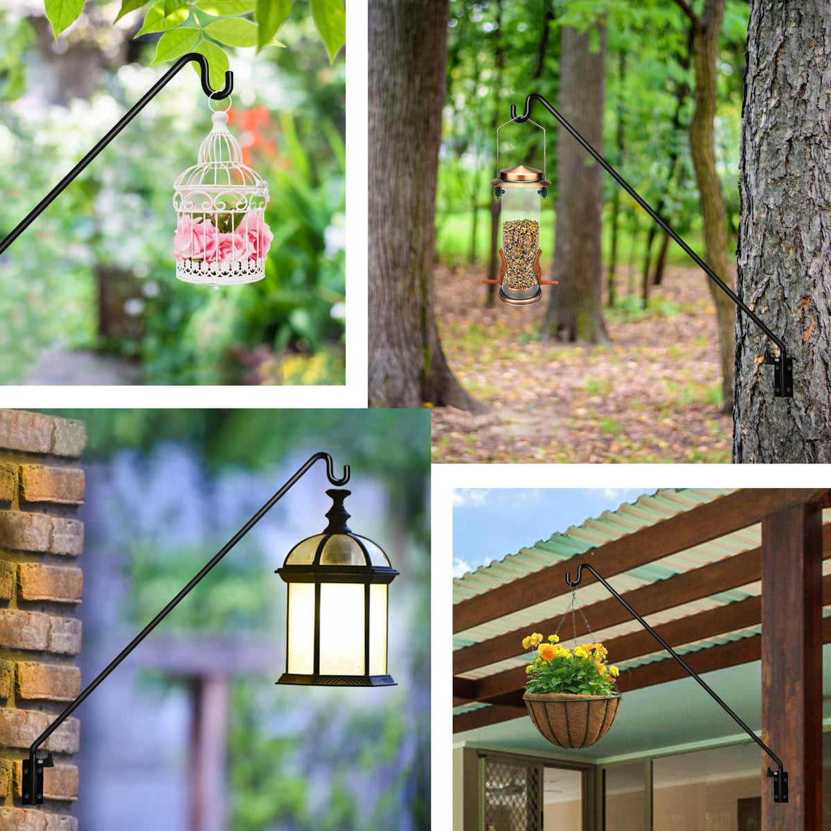 MIXXIDEA planter and lantern hanger keeps decor elevated and tidy on decks