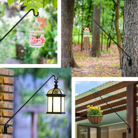 MIXXIDEA planter and lantern hanger keeps decor elevated and tidy on decks