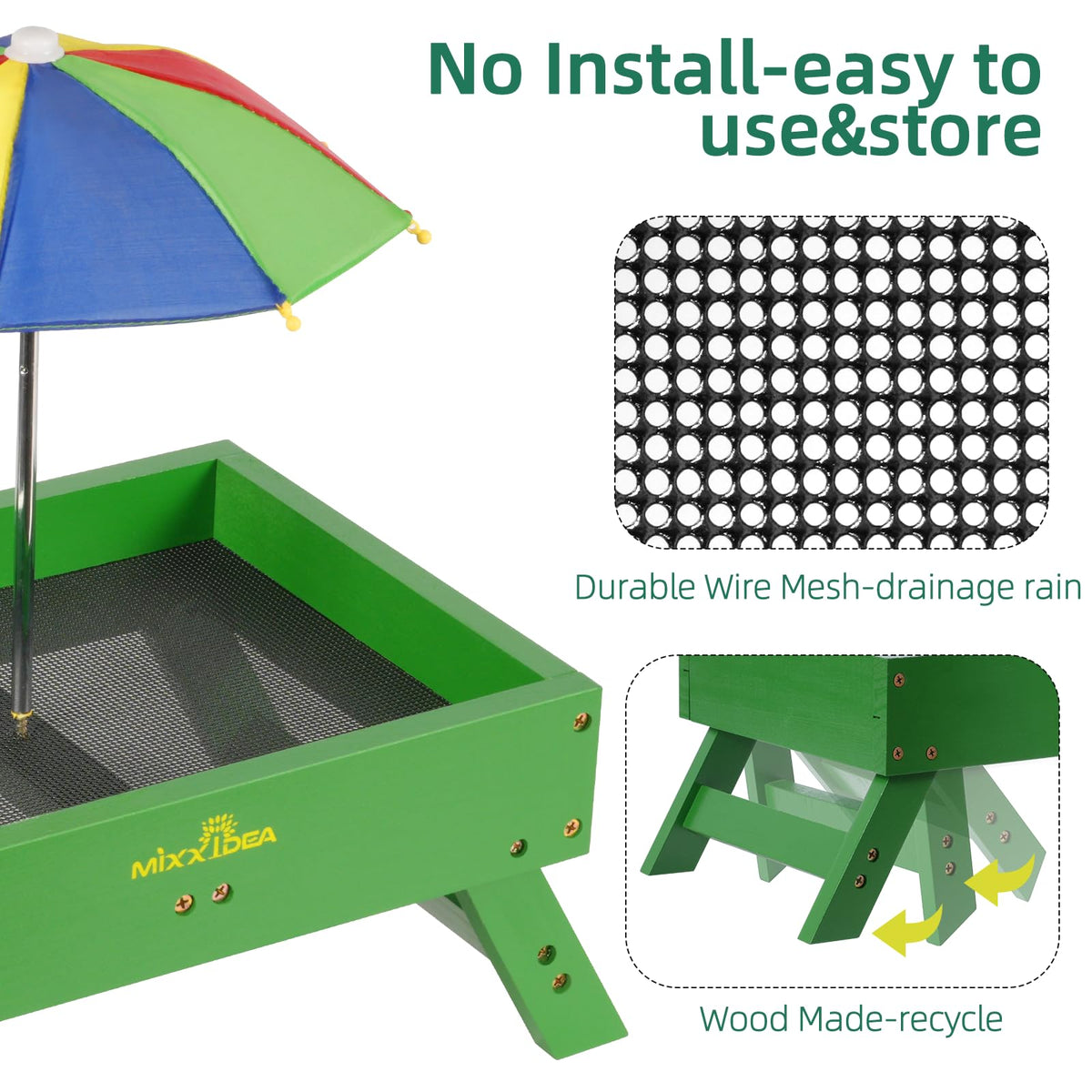 MIXXIDEA feeder supports a variety of seeds to attract birds