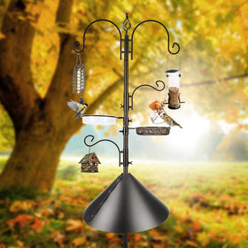 MIXXIDEA Squirrel Baffle guards the feeder from intruders while inviting birds