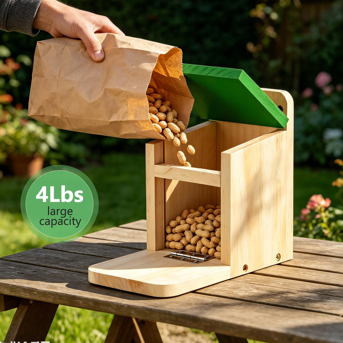 MIXXIDEA wooden construction shot emphasizes sturdy joints for outdoor use