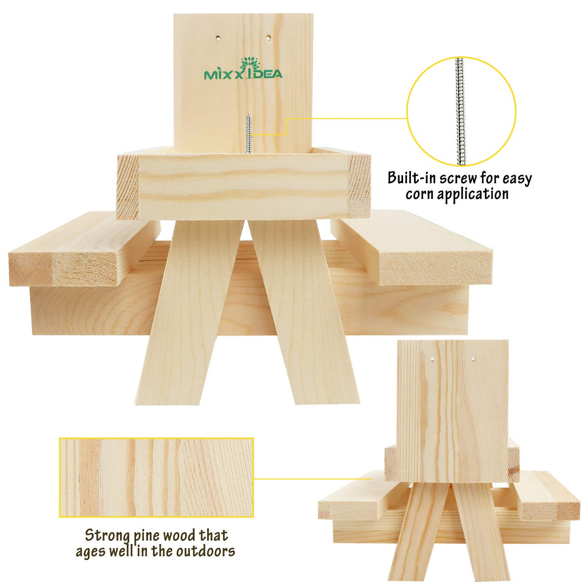 MIXXIDEA Thick-Feet Base for wind resistance and stability.