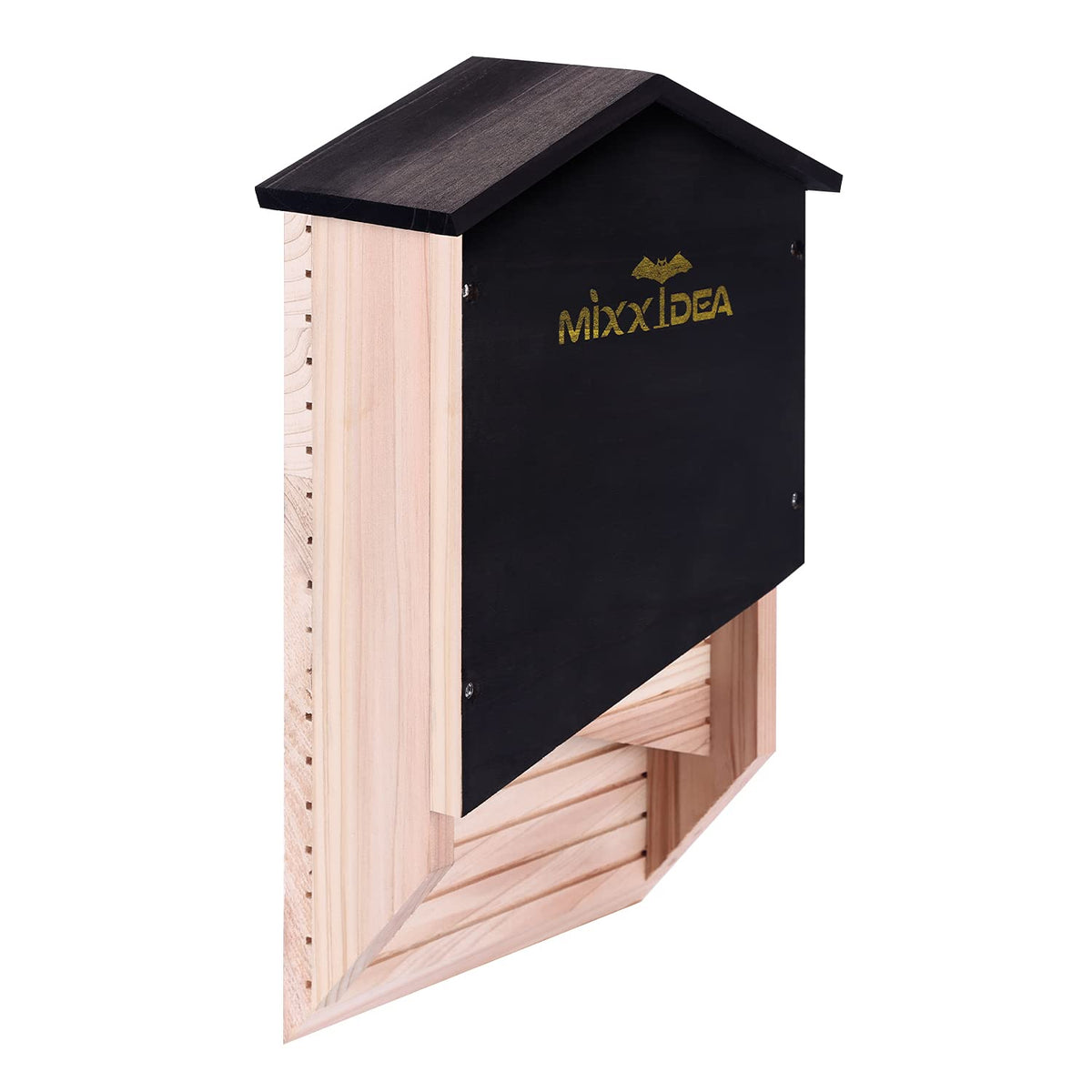 MIXXIDEA sturdy cedar construction withstands outdoor weather for long‑lasting shelter.