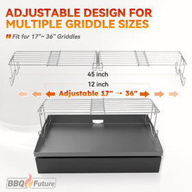MixRBBQ adjustable mechanism demonstrates customizable spacing for various griddles