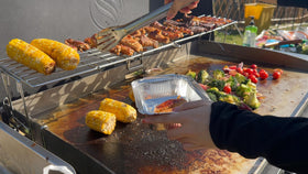 MixRBBQ warming rack enables indirect cooking and keeps dishes warm