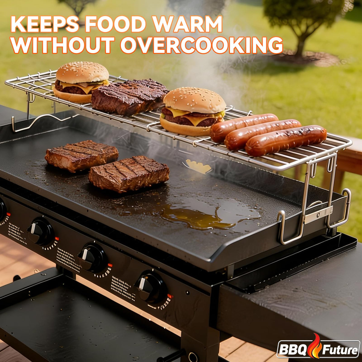 MixRBBQ stainless steel construction close-up highlights durability and corrosion resistance