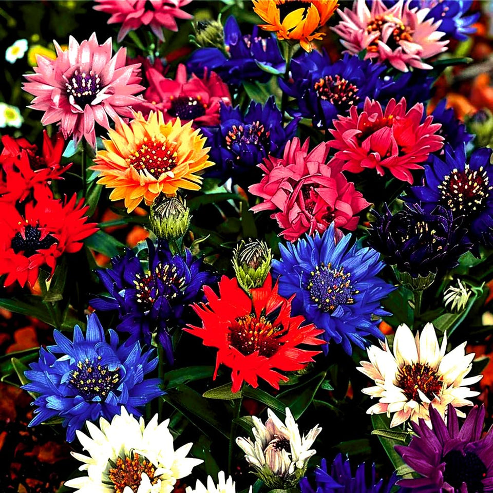 Mixrug 1008+ seed pack brings vibrant cornflowers to sunlit borders