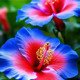 Mixrug hibiscus hedge plants ideal for borders and privacy.