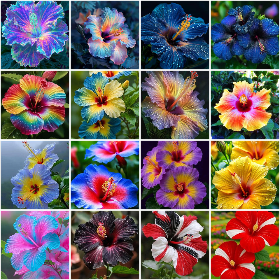 Mixrug hibiscus seeds 115plus pack ready for garden planting.