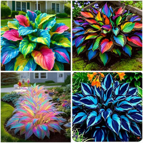 Mixrug 305+ hosta seeds mix with giant leaves for dramatic shade garden texture.