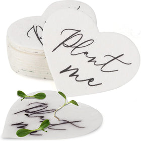 Mixrug plantable wildflower paper heart for baby showers; eco-friendly keepsake that grows.