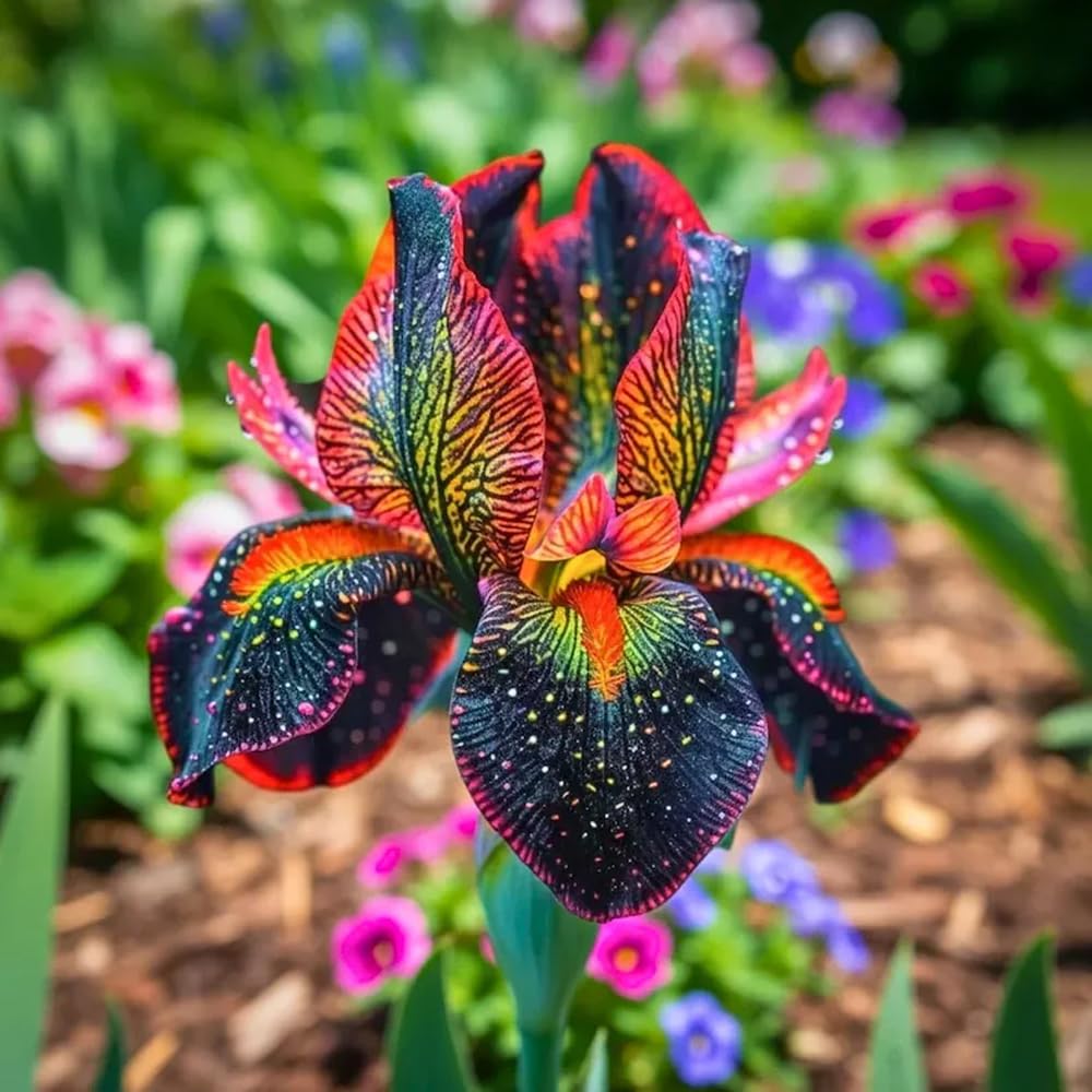 Mixrug rare iris colors bring unique color accents to your beds.