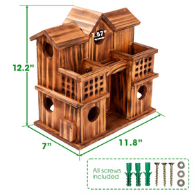 MIXUMON 1.57-inch entrance holes fit small garden bird species.