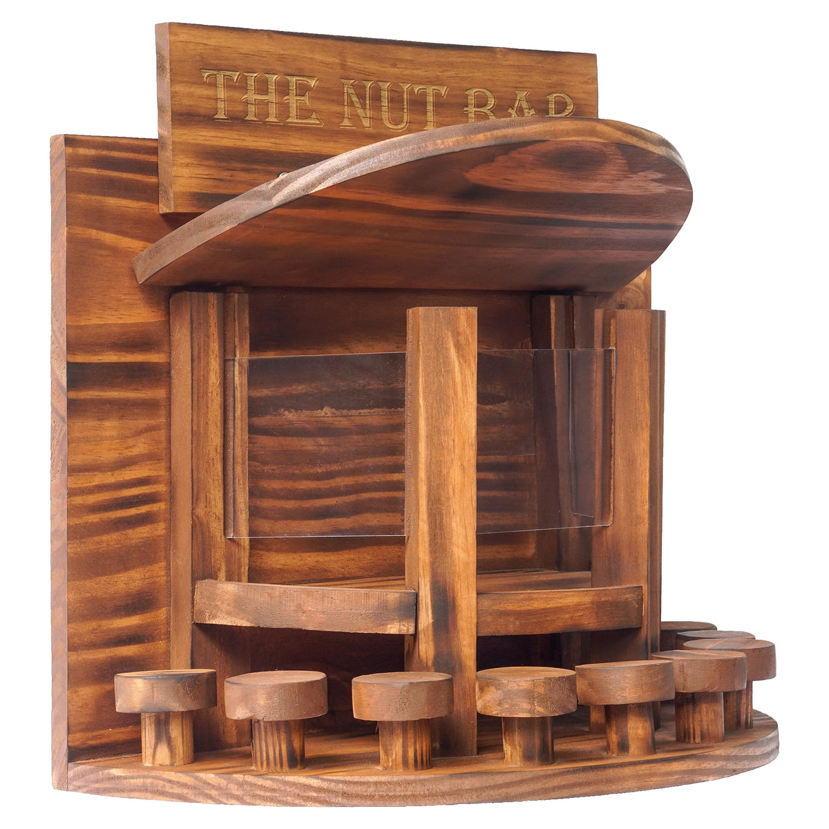 Mixumon Crescent Squirrel Feeder seed tray inside offers clear seed visibility