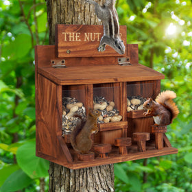 Mixumon Sliding Acrylic Shield helps squirrels see seeds clearly.