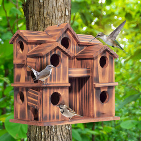 MIXUMON castle-inspired design adds visual interest while providing durable outdoor housing.